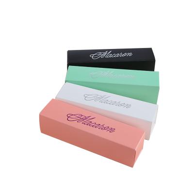 China Recyclable Cardboard Box Macaroon Package Box Custom Printing Cookie Package for sale