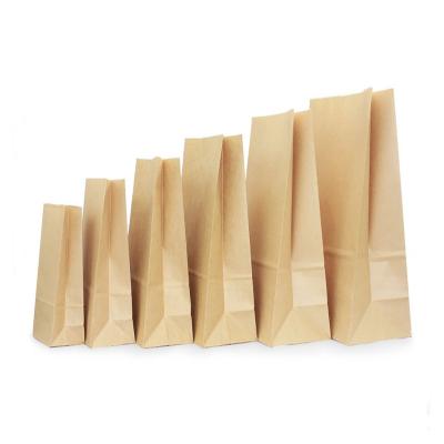 China Eco - Friendly Recycled Brown Kraft Paper Bags Gift Paper Sack Paper Packaging Bags for sale