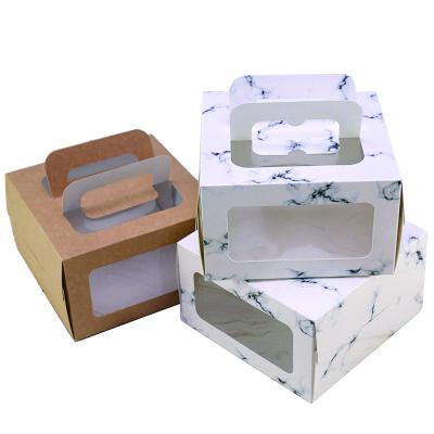 China Wholesale Custom Biodegradable Take Away Paper Boxes Cake Boxes For Bakery Cake for sale