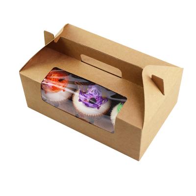 China Biodegradable Custom Printing Bakery Package Cupcake Box White Packaging for sale