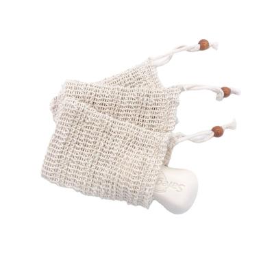 China All Natural Eco Friendly Sisal Soap Bag Pouch Exfoliating Natural Sisal Soap Saver Bag With Drawstring Bath Brushes Sponge Scrubbers for sale