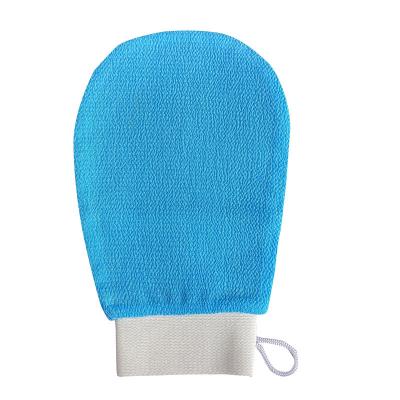 China EXFOLIATING Bath Wholesale Supplies Solid Color Simple Bath Exfoliating Gloves Body Scrubber for sale