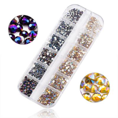 China Fashionable Hot Selling Glitter and Nail DIY Glitter Diamond Art Decoration Customized 6 Sizes Rhinestone Nail Optional Set for sale