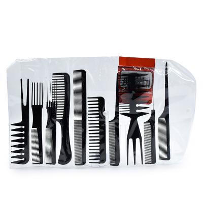 China Hot Selling Salon Barber Hair Styling Tools 10 Pcs Various Wide Tooth Plastic Hair Combs Set of Various Wide Tooth Comb for sale