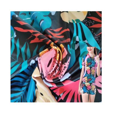 China Stretch 2021 Custom Digital Print Swimsuit 82 Recycled Polyester 18 Spandex Fabric For Swimwear for sale