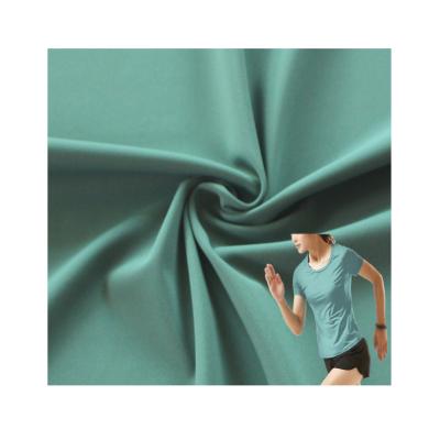 China High spandex25% stretch polyamide75% tank top double interlock fabric for sportswear with color in stock for sale