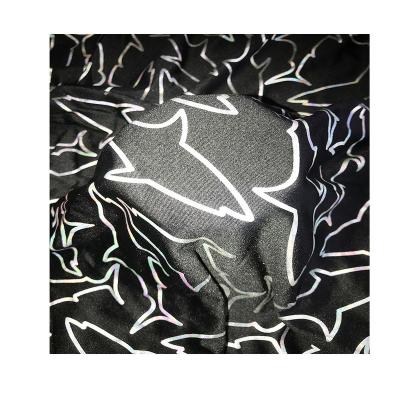 China Hot Sales Stretch High Stretch Foil Fabric 4 Colored Way Stretch 86%Polyester 14%Spandex Printed Foil Fabric For Garment Dance Wear for sale