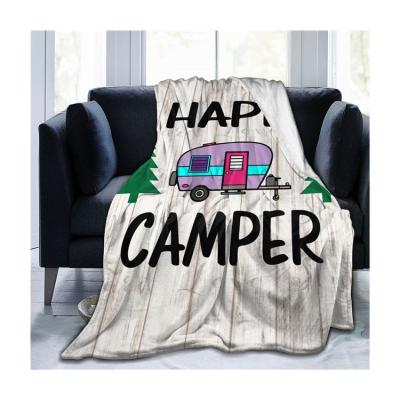 China 2020 New Design Digital Printing Sherpa Flannel Fleece Blanket PORTABLE Large Size Double-Layers for sale