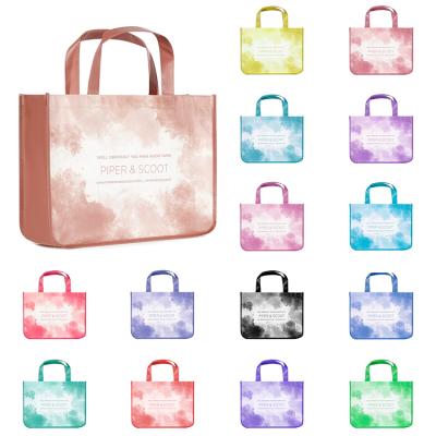 China Factory Supermarket Custom Reusable Customer Handled Packaging PP Laminated Non Woven Tote Shopping Bag for sale