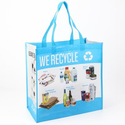 China Wholesale High Quality Non Customized Logo Printing Color Rpet Woven Bag Folding for sale