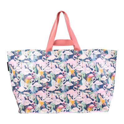 China OEM / ODM Shopping PP Woven Bag Eco - Friendly Custom Printed Large Eco Friendly Reusable Grocery Tote for sale