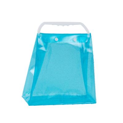 China Wholesale Waterproof Beach Tote Shopping Bags PVC Handled Clear Transparent Bags for sale