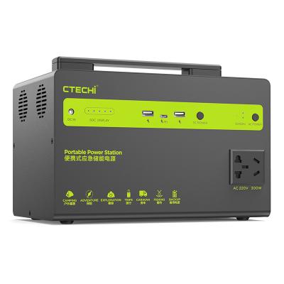 China Type C 300W Portable Power Station Portable Battery Power Supply Solar Generator 300W for sale