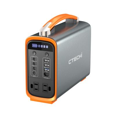 China Type C CTECHI 200W Hurricane and Snowstorm Blackout Blackout Emergency Home Emergency Power Bank Portable Station for sale