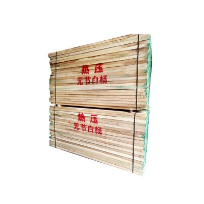 China Factory Supply Natural Solid Wood Poplar Plywood Poplar Panel Width 2.4m*25mm~50mm for sale