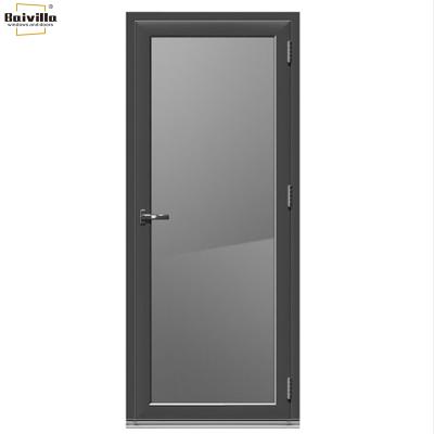 China Baivilla Soundproof American House Customized Narrow Frame Bathroom Aluminum Interior Frosted Glass Door for sale