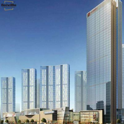 China Soundproof Foshan Insulated Low Glass Curtain Wall for sale