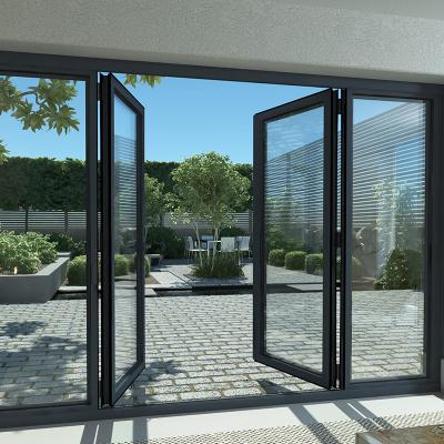 China Baivilla French Doors Soundproof Aluminum Exterior Double Swing Doors For Villa Entry Door for sale