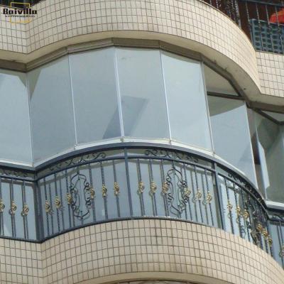 China Soundproof Aluminum Frameless Balcony Window Glass Curtain Balcony Sliding And Folding Glazing System for sale