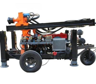 China Farms Factory Supplier Trailer Mounted Wheeled Water Borehole Drilling Machine for sale