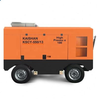 China Hot Selling Lubricated In Colombia KAISHAN Air Compressor KSCY550/13 550CFM Air Compressor For Anchor Project for sale