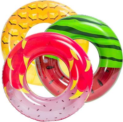 China Eco-friendly PVC Adult Inflatable PVC Watermelon Inflatable Pool Swimming Ring for sale