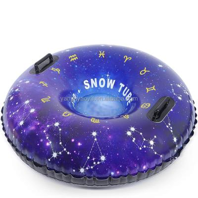 China Age6+ OEM 2022 Customized Design Hot Selling Inflatable Dog Shape Snow Sled Tube Kids Snow Toys for sale