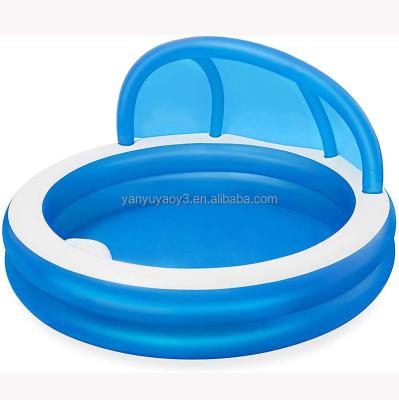 China Large Family Kid Training Inflatable Swimming Pool , Above Ground Pool , Outdoor Blow Up Pool for sale