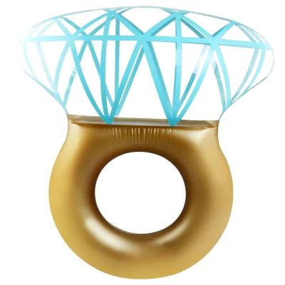 China Age6+ 2022 New Design Hot Selling Amazon Diamond Inflatable Swimming Ring for sale