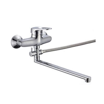 China B0025-D2 Hot Selling Stainless Steel Water Faucet Bathroom Faucets Without Slide Bar Mixer Taps, Long Wall Mount Spout Faucet For Bathroom for sale