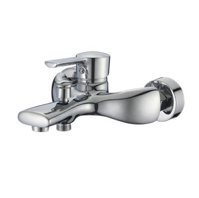 China Without Slide Bar Hot-selling Bath Cold And Hot Water Mixer Tap, Chrome Brass Wall Mounted Bathtub Faucet For Bathroom for sale