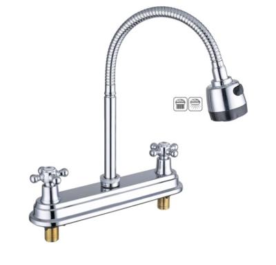 China Modern Luxury Bathroom Hotel Fashion Style Kitchen Faucet Brass Water Tap Good Quality Thermostatic Faucets Double Handle for sale