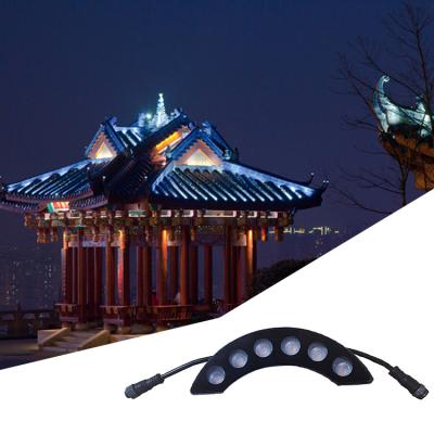 China Commercial Use Aluminum Alloy Park Roof Waterproof Crescent Lamp High Quality Material Exterior Construction for sale