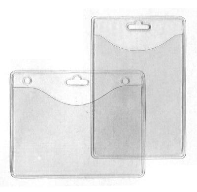 China PVC PVC Pockets Soft ID Badge Name Card Plastic Pouch Holder Pouches for sale