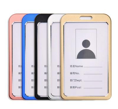 China Fashion Aluminum Alloy Identification Credit Name Card Badge Holder Cover Metal Business Card Holder Zinc Alloy for sale