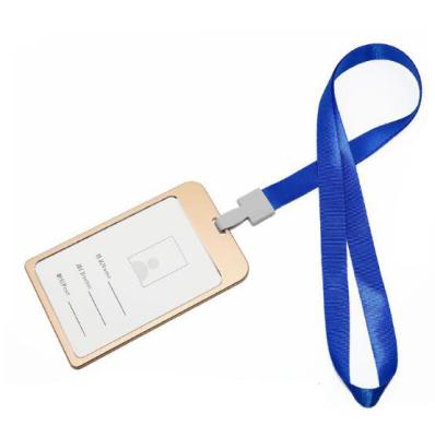 China Fashion Aluminum Alloy Metal ID Card Badge Holder Large Size 12X75cm for sale