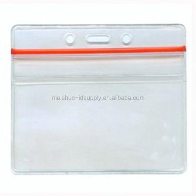 China Waterproof Clear Plastic PVC Pocket ID Badge Card Holder Wallet ID Card Holder Badge Bus Passage for sale