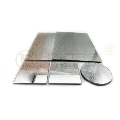 China Sustainable Modern Glass Coasters 4PCS 10*10cm Glitter Mirrored Cutting Board Glass Cup Coasters for sale