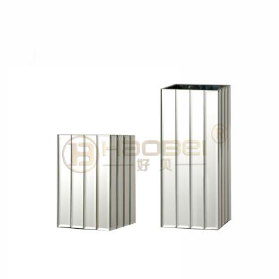 China Handmade Modern Handmade Craft Mirrored Vase Home Decorative Glass Vase for sale