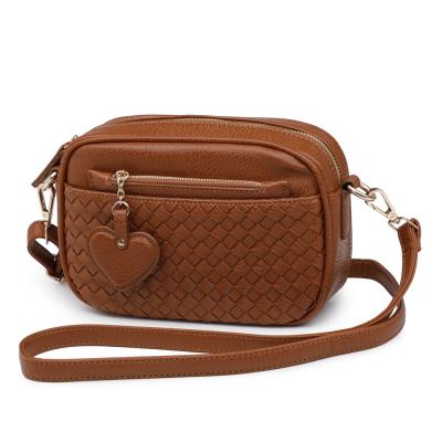 China 2021 Fashion New Fashion Woven Cross - Body Bag Women Bags High Quality PU Leather Handbags For Ladies for sale