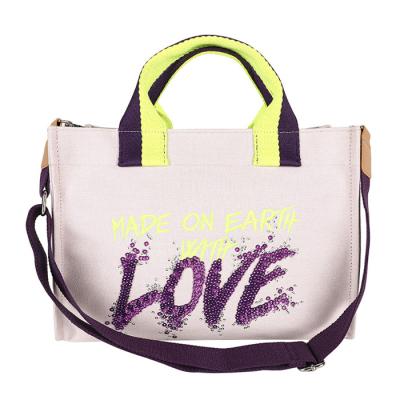 China Customized High Quality Hot Sale Fashion Beach Bag Cotton Canvas Tote Bags Waterproof Shopping Handbag For Women for sale