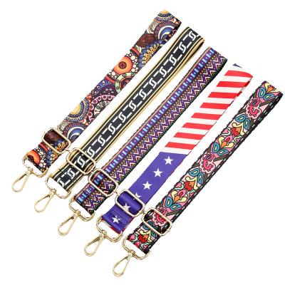 China New Nationality Style User-Friendly Bag Strap Geo Pattern Guita Strap Purse Strap For Bags for sale