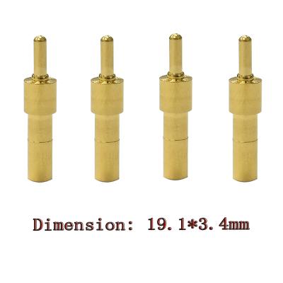 China Size 20.2mm Male Connector Pogo Connector Diameter 3.4mm Small Spring Loaded Pogo Pin RC0083 for sale