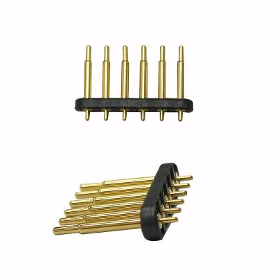 China Pitch 3.0mm 6P Pin Connector Pogo Pin Connector Spring Loaded Single Row Pogo Pin RC0093 for sale