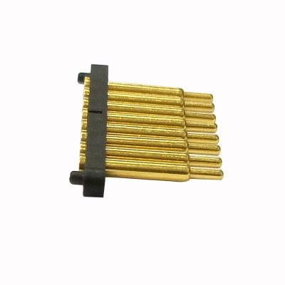 China Spring Loaded Pitch 3.0mm Pin Connector Pogo Pin Connector 8P Single Row Pogo Pin RC0093 for sale