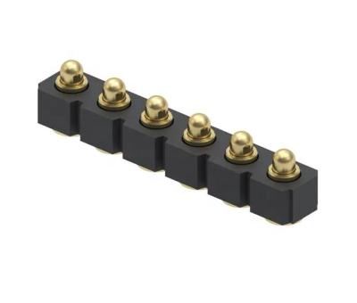 China 1.27mm Pitch 6 Pin Single Row Header H2.0mm Mount SMT Male Vertical Type Pogo Pin Header Connector LTEC-M0006 for sale