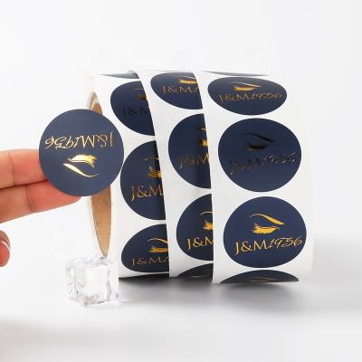 China Vinyl Adhesive Waterproof Gold Foil Round Custom Printing Sticker With Logo Reward Sticker Teacher Stickers for sale