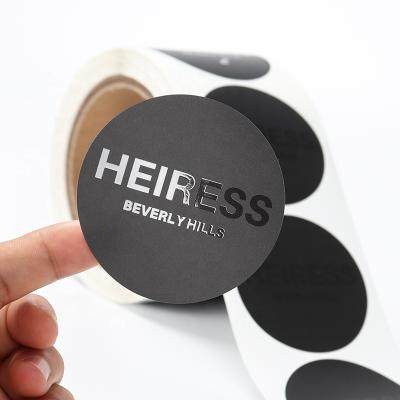 China Custom Waterproof White Black White Label Roll Sticker Rectangle Printing Small Frozen Label Sticker for sale