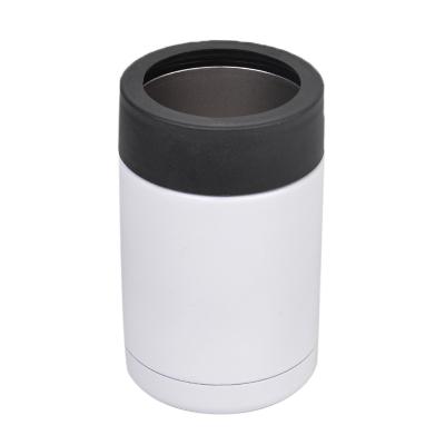 China Hot Sale 12oz Sublimation Hot White White Lean Tumbler Stainless Steel Insulated Cola Beer Can Stocked Cooler for sale