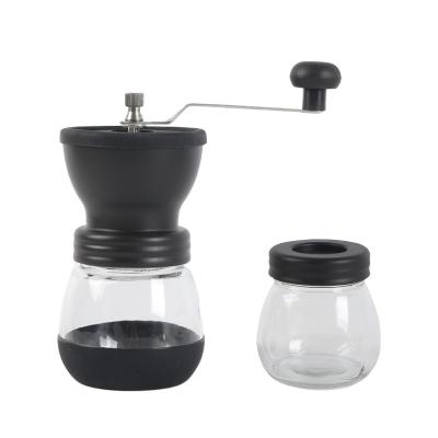 China Durable Adjustable Washable Crank Burr Coffee Bean Mill Mini Conical Manual Ceramic Coffee Grinder for sale